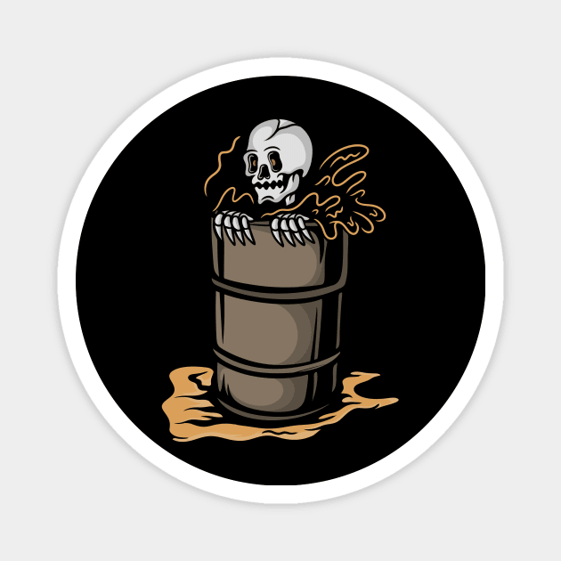 Beer and skull Magnet by gggraphicdesignnn